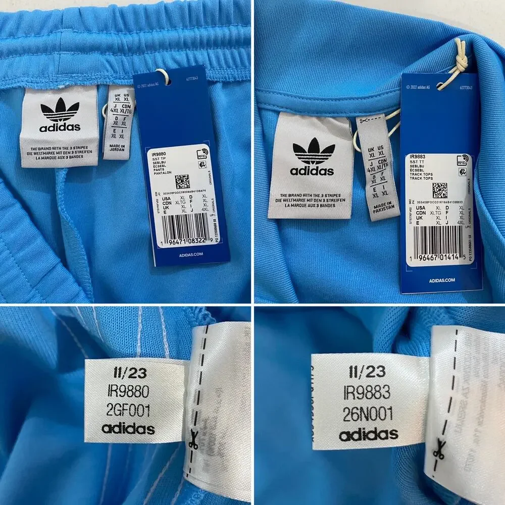Adidas Originals Classics Superstar Tracksuit Semi Blue Burst White Size XL